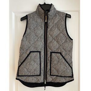 Herringbone Print Puff Vest
